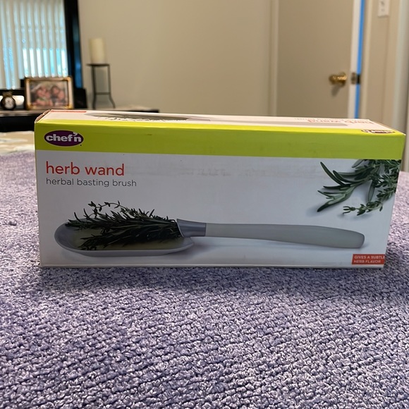 Chef’n Herb Wand Herbal Basting Brush Wand and  Ceramic Tray Williams & Sonoma. - Picture 12 of 12
